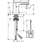 Bateria umywalkowa HANSGROHE VERNIS BLEND 100 bezdotykowa, 6V, chrom 71502000