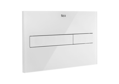 Przycisk spłukujący ROCA DUPLO ONE PL7 białe szkło/biały mat A890188309