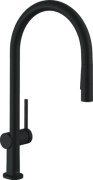 Bateria kuchenna HANSGROHE TALIS M54 z wyciąganą wylewką, czarny mat 72801670