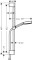 Zestaw prysznicowy HANSGROHE PULSIFY SELECT 105 3jet Relaxation 65cm, czarny mat 24160670