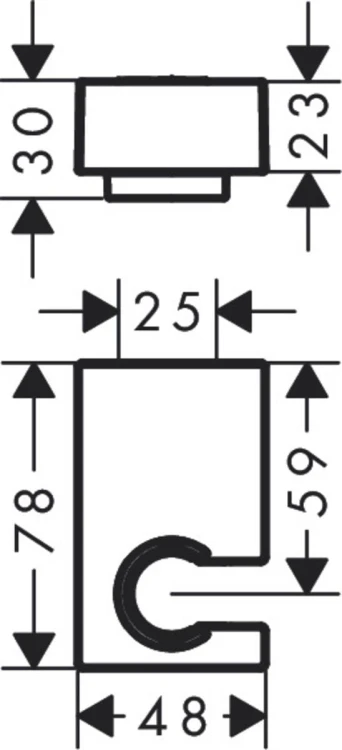 Uchwyt prysznicowy HANSGROHE PORTER E czarny mat 28387670