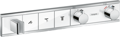 Bateria prysznicowa HANSGROHE RAINSELECT podtynkowa, z termostatem, 3 funkcyjna, biały / chrom 15356400