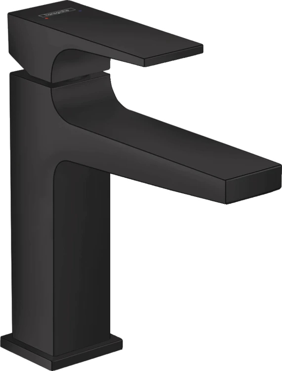 Bateria umywalkowa HANSGROHE METROPOL 110 z korkiem push-open, czarny mat 32507670