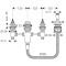 Zestaw podstawowy HANSGROHE do baterii 4 otworowych 13244180