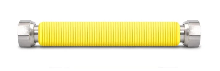 Rozciągliwy przewód gazowy FAMAS DN25, L=250-500mm, 2 nakrętki PSR-07AT-025