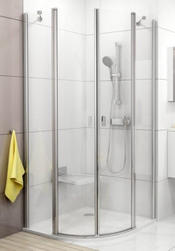 Kabina prysznicowa półokrągła RAVAK CHROME CSKK4 90cm, bright alu 3Q170C00Z1