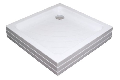 Brodzik kwadratowy RAVAK ANGELA PU 80x7.5cm biały A004401120