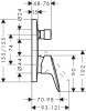 Bateria wannowa HANSGROHE LOGIS el. zewnętrzny, chrom 71405000