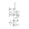 Bateria wannowa GROHE EUROCUBE z zestawem prysznicowym chrom 23141000