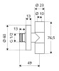Zawór grzybkowy 1/2 x 3/8 kątowy EDITION SCHELL zacisk chrom ( bateria ) 053200699