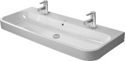 Umywalka meblowa DURAVIT HAPPY D.2 120x50.5cm, szlifowana, z 2 otworami, biała 2318120026