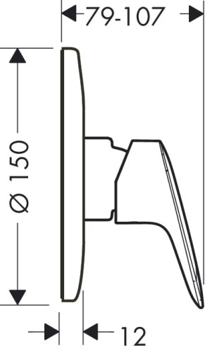 Bateria natryskowa HANSGROHE LOGIS podtynkowa, el. zew., chrom 71606000