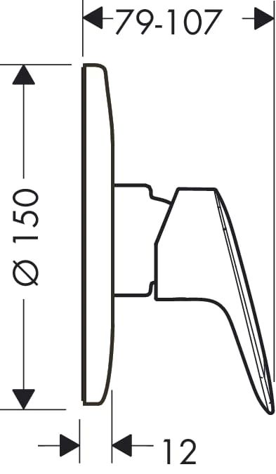 Bateria natryskowa HANSGROHE LOGIS podtynkowa, el. zew., chrom 71606000