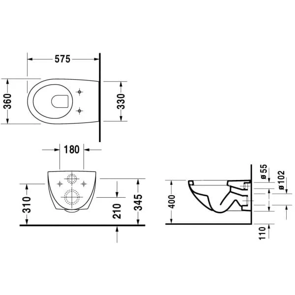 Miska wisząca WC DURAVIT ARCHITEC biała 2546090064