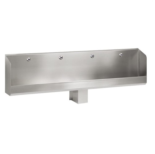 Pisuar wielostanowiskowy SANELA SLPN 05E, 2400mm, 2 dysze spłukujące, 4 zawory elektromagnetyczne SLPN 05E