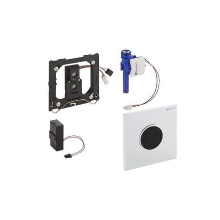 Zawór spłukujący GEBERIT SIGMA 10 do pisuaru zasilanie bateryjne czarny/chrom 116.035.KM.1