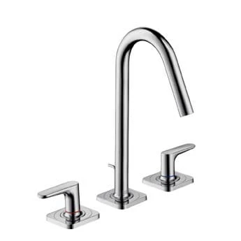 Bateria umywalkowa AXOR CITTERIO M 3 otworowa, z uchwytami jednoramiennymi z rozetami, chrom 34133000