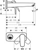 Bateria umywalkowa HANSGROHE TALIS E podtynkowa, wylewka 22.5cm, brąz szczotkowany 71734140