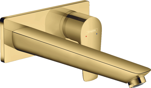 Bateria umywalkowa HANSGROHE TALIS E podtynkowa, wylewka 22.5cm, złoty polerowany 71734990