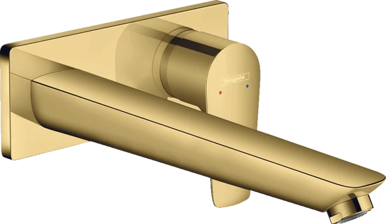 Bateria umywalkowa HANSGROHE TALIS E podtynkowa, wylewka 22.5cm, złoty polerowany 71734990