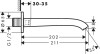 Wylewka wannowa HANSGROHE VIVENIS 20cm, czarny mat 75410670