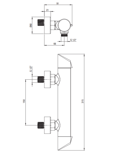 Bateria prysznicowa DEANTE ARNIKA chrom BQA 040M