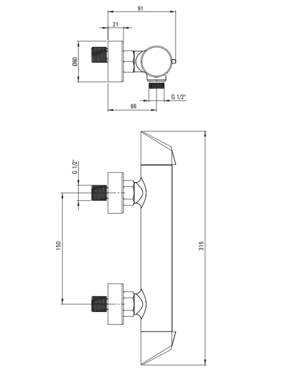 Bateria prysznicowa DEANTE ARNIKA chrom BQA 040M
