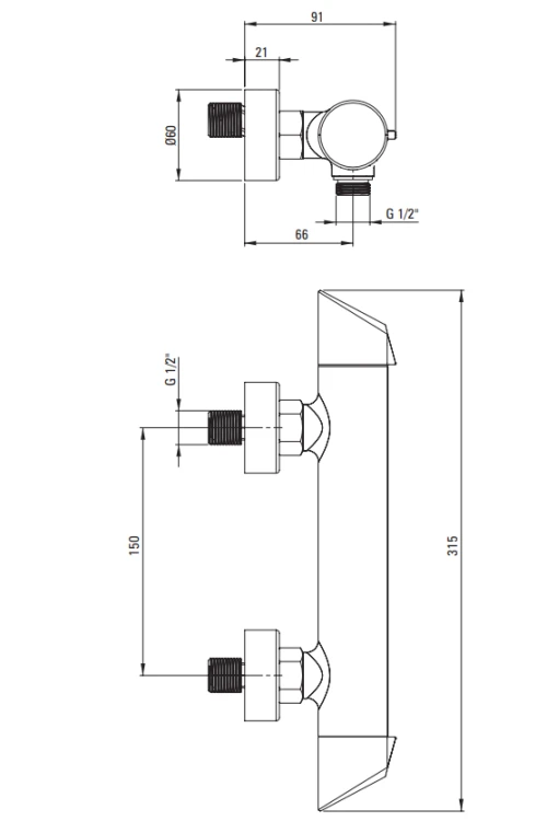 Bateria prysznicowa DEANTE ARNIKA titanium BQA D40M