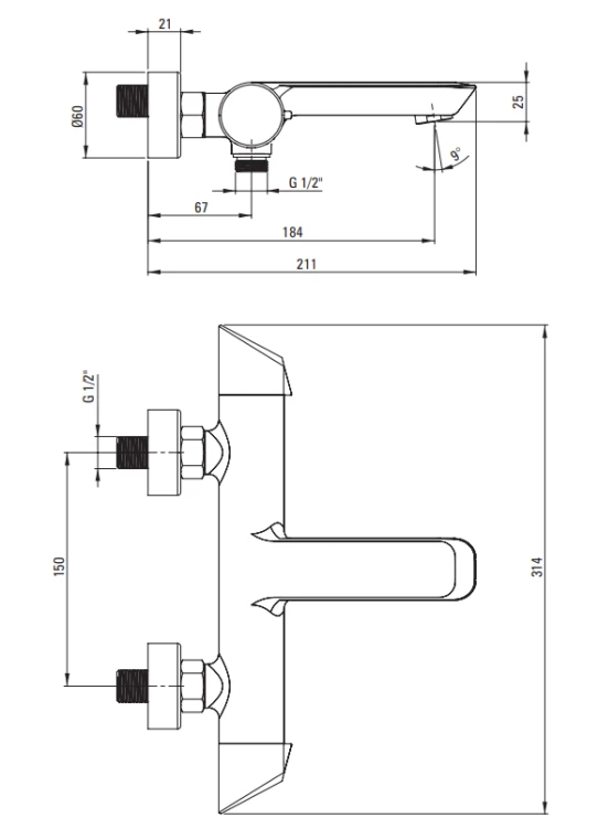 Bateria wannowa DEANTE ARNIKA chrom BQA 010M