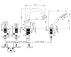 Bateria wannowa DEANTE TEMISTO  4-otworowa, chrom BQT 014D