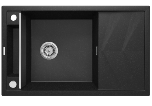 Zlewozmywak DEANTE MAGNETIC 82x50cm z syfonem, grafitowy metallic ZRM G113