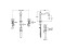 Bateria umywalkowa ROCA CARMEN 3 otworowa, z korkiem click-clack, chrom A5A444BC00