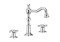 Bateria umywalkowa ROCA CARMEN 3 otworowa, z korkiem click-clack, chrom A5A444BC00