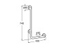 Poręcz kątowa ROCA ACCESS COMFORT 90° 740x430mm, lewa, biała A816906009