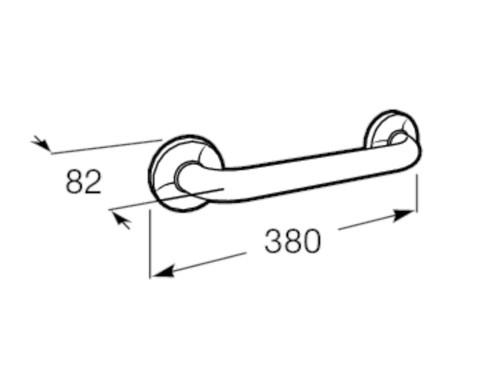 Poręcz prosta ROCA ACCESS COMFORT 300mm, stal nierdzewna A816926001
