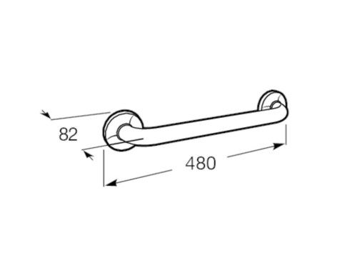 Poręcz prosta ROCA ACCESS COMFORT 400mm, stal nierdzewna A816927001