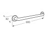 Poręcz prosta ROCA ACCESS COMFORT 600mm, stal nierdzewna A816928001