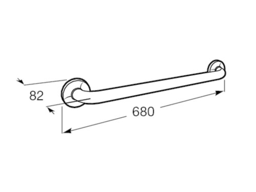 Poręcz prosta ROCA ACCESS COMFORT 600mm, stal nierdzewna A816928001