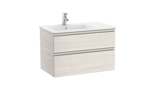 Zestaw ROCA GAP UNIK 80: umywalka lewa + szafka z 2 szufladami, jesion nordic A851479434
