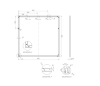 Lustro w ramie ELITA 19 80x80cm, czarne mat 167582