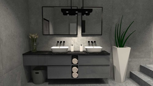 Lustro w ramie ELITA 19 60x80cm, czarne mat 167581