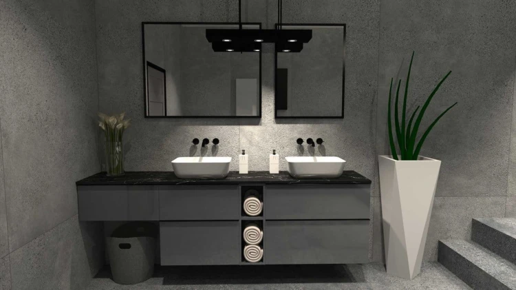 Lustro w ramie ELITA 19 60x80cm, czarne mat 167581