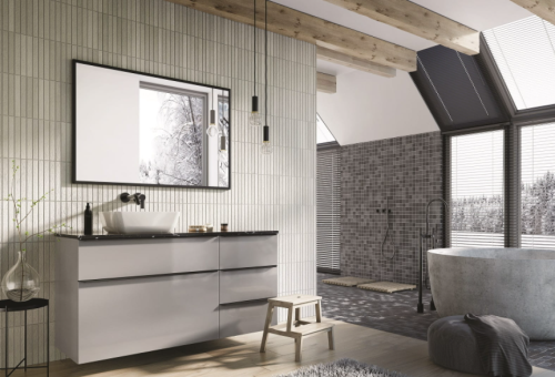Lustro w ramie ELITA 19 100x80cm, czarne mat 167583