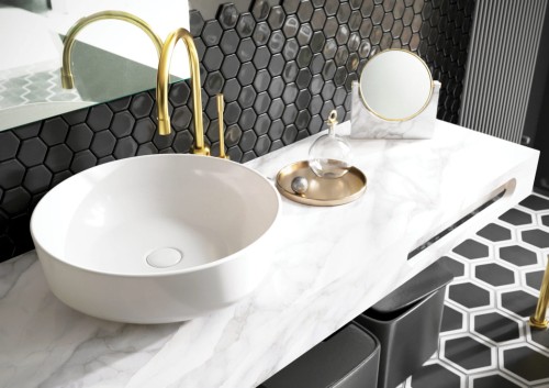 Blat pełny ELITA MARMUR 140x49,4x2cm Calacatta White Matt 167806