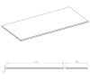Blat pełny ELITA MARMUR 121x46x1,5cm Dark Green Matt 168224