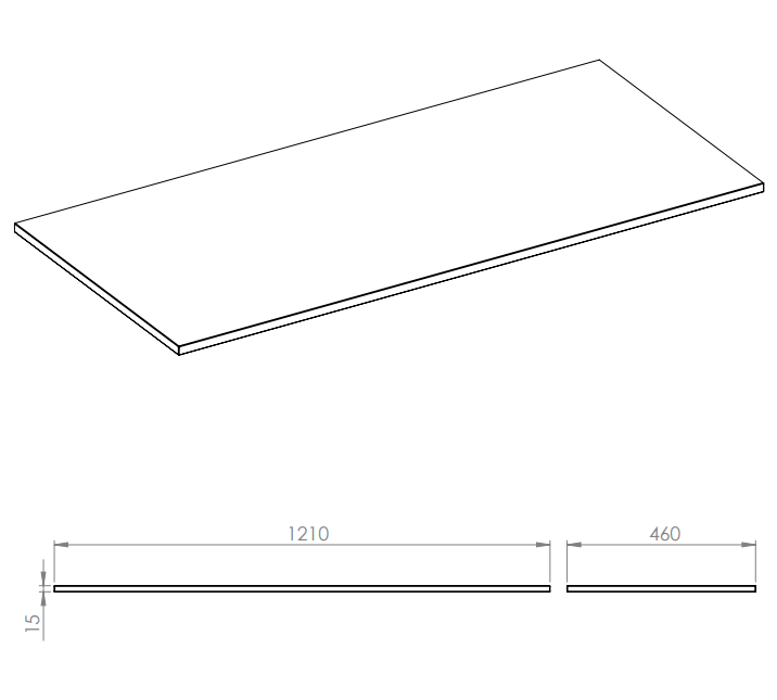 Blat pełny ELITA MARMUR 121x46x1,5cm Dark Green Matt 168224