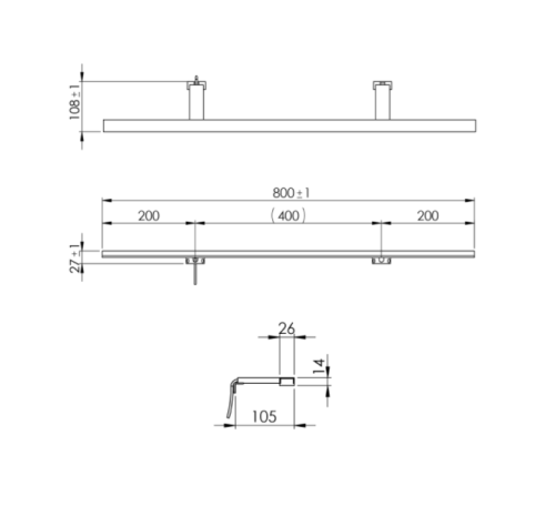 Kinkiet ELITA ESTHER 80cm LED 1100230050