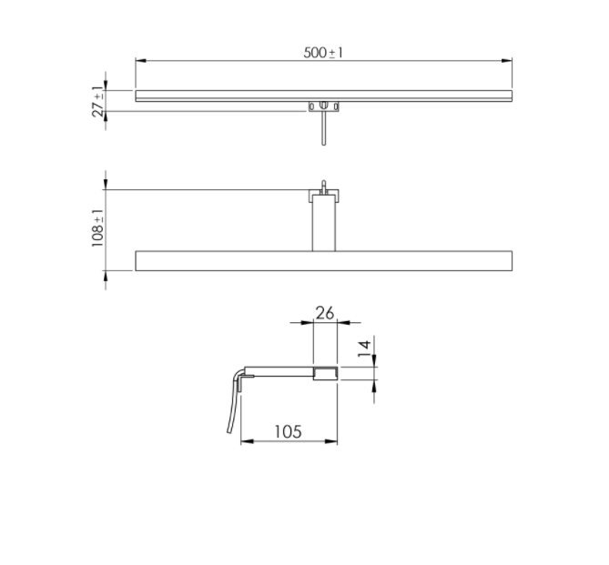 Kinkiet ELITA ESTHER 50cm LED 1100230049