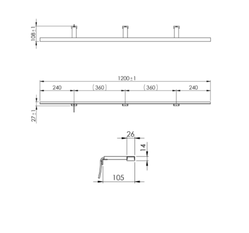 Kinkiet ELITA ESTHER 120cm LED 1100230052