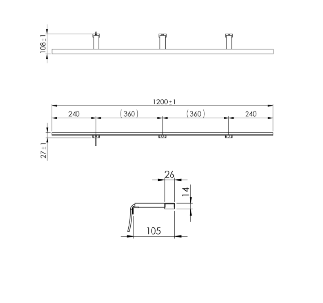 Kinkiet ELITA ESTHER 120cm LED 1100230052
